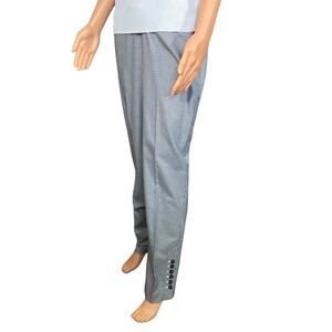 Talbots Houndstooth Dress Pants Womens Size 12 Side Pockets Button Detail
